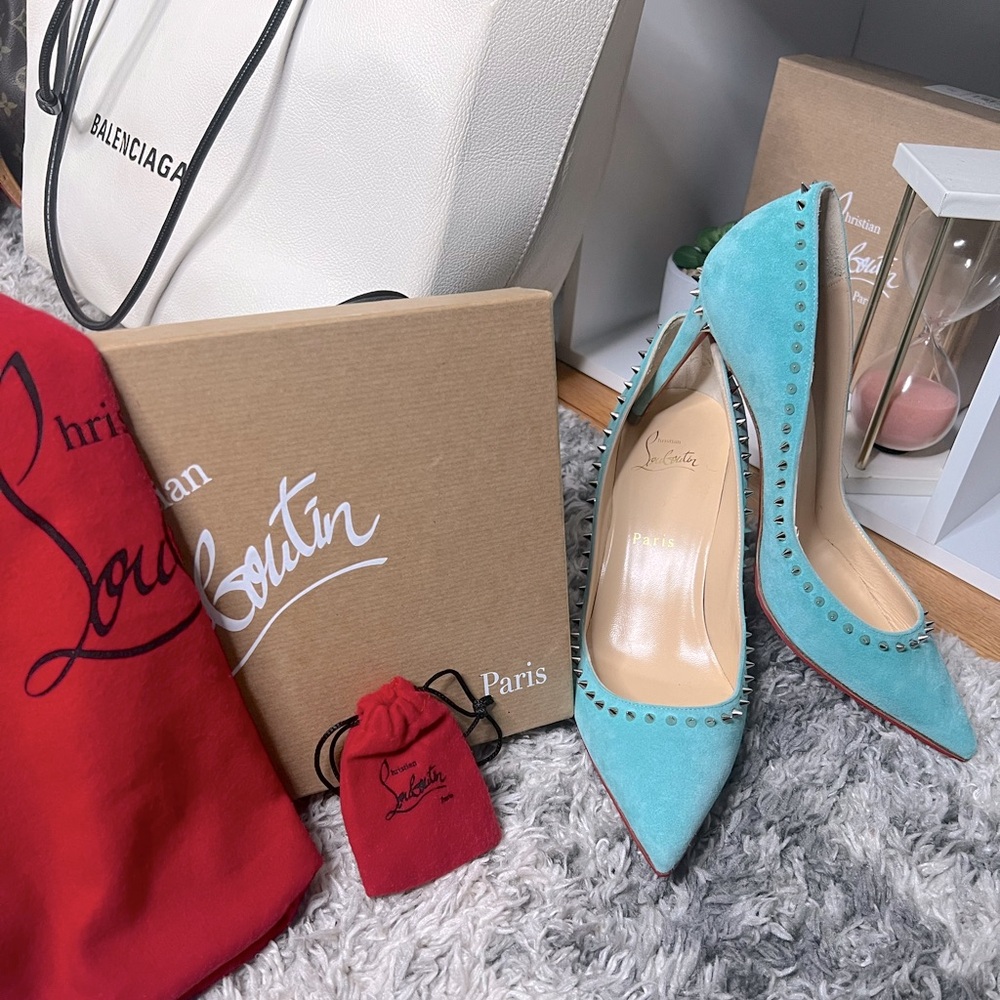 Christian Louboutin Veau Velours Anjalina 85 Pumps
